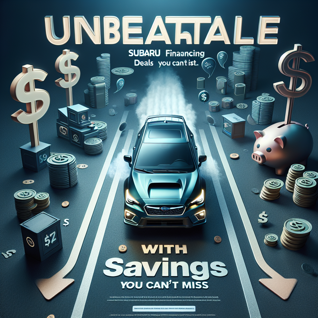 Drive Away with Savings: Unbeatable Subaru Financing Deals You Can’t Miss