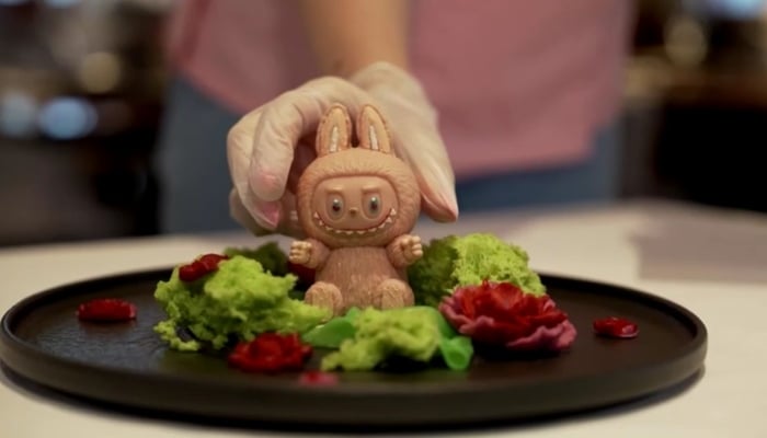 Labubu doll -shaped dessert. - ScreenGub/Reuters/File
