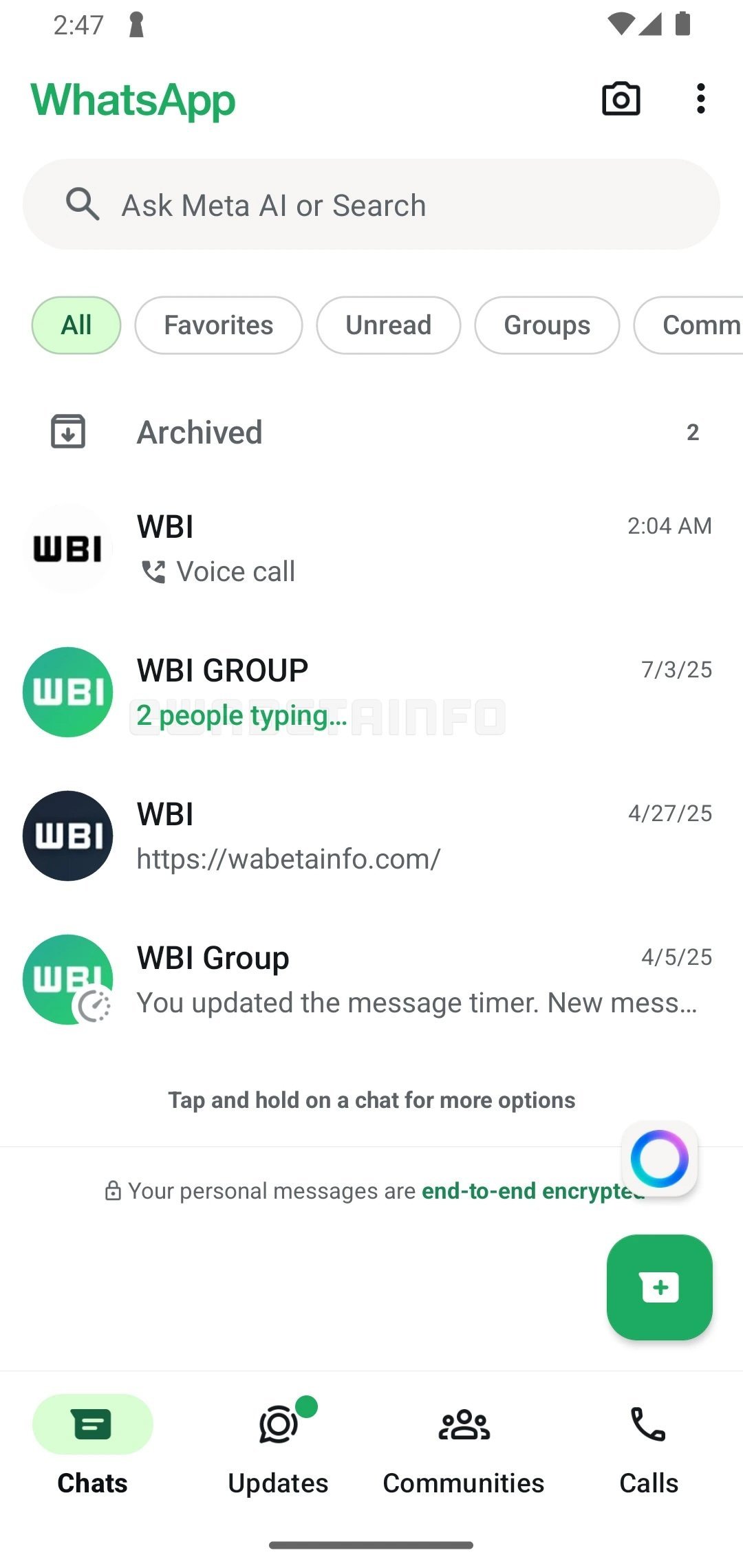 This screenshot shows the new WhatsApp update. — WABetaInfo
